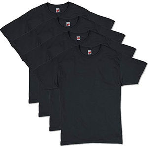 Hanes Black T-Shirts 4-Pack (L)